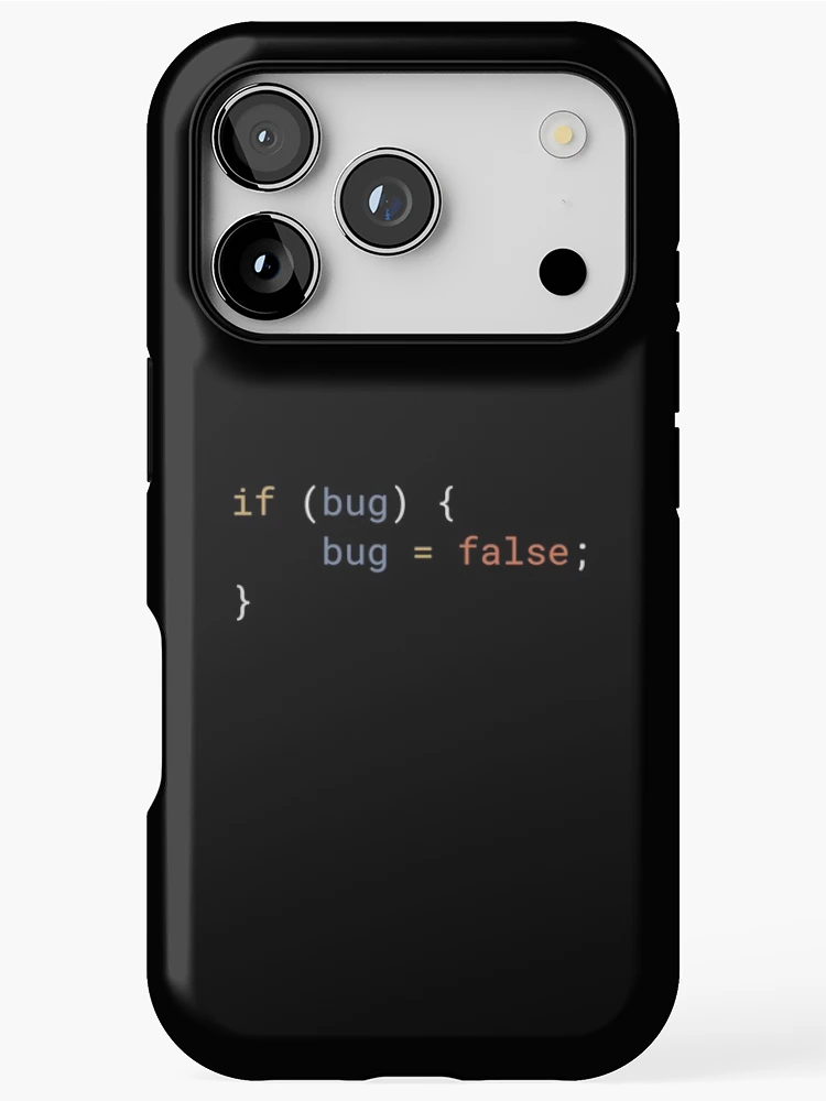 Thumbnail 1 of 4, iPhone Case, JavaScript - If Bug Bug Equals False designed and sold by developer-gifts.