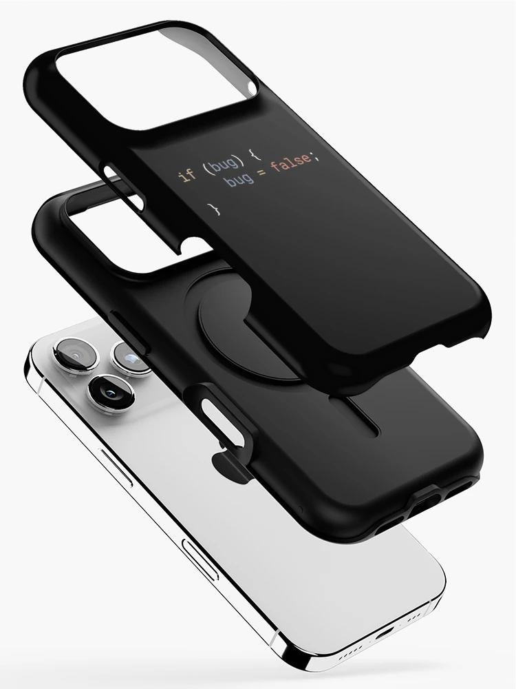 Thumbnail 2 of 4, iPhone Case, JavaScript - If Bug Bug Equals False designed and sold by developer-gifts.