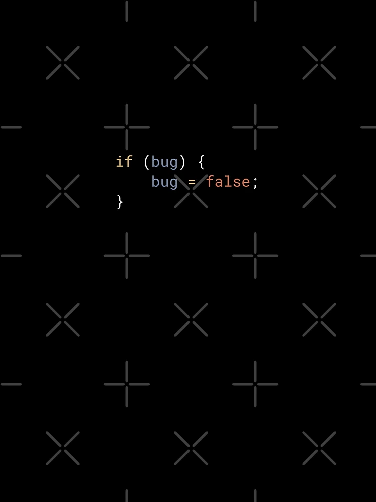 Thumbnail 4 of 4, Graphic T-Shirt, JavaScript - If Bug Bug Equals False designed and sold by developer-gifts.
