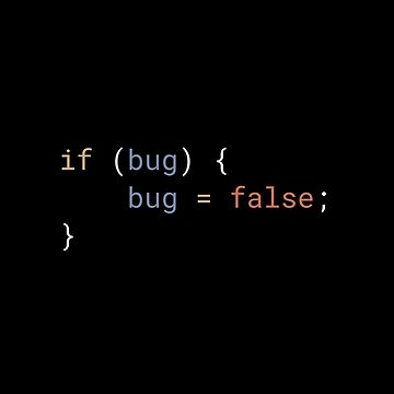 Artwork thumbnail, JavaScript - If Bug Bug Equals False by developer-gifts