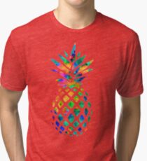 Regenbogen Ananas Vintage T-Shirt