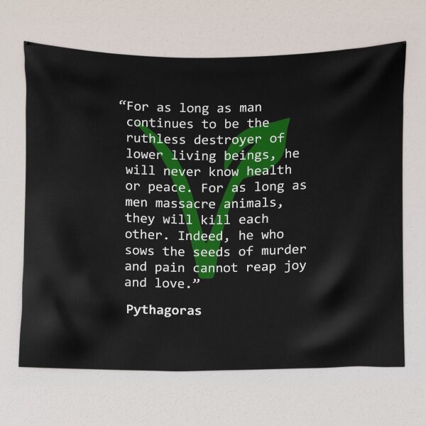 Item preview, vegan quotes - pythagoras designed and sold by MagicDoorknob.
