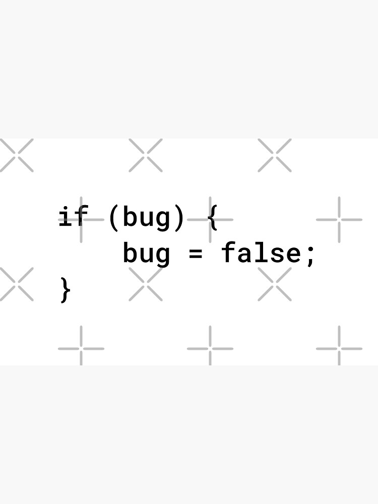 Thumbnail 3 of 3, Sticker, JavaScript - If Bug Bug Equals False (Inverted) designed and sold by developer-gifts.