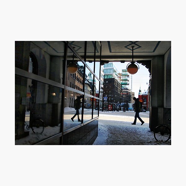 Reflection in city (Stockholm, Sweden) Photographic Print