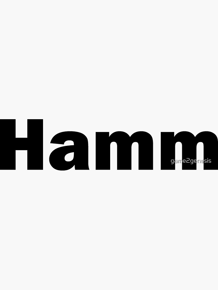 "Lettering Hamm" Sticker by game2genesis | Redbubble