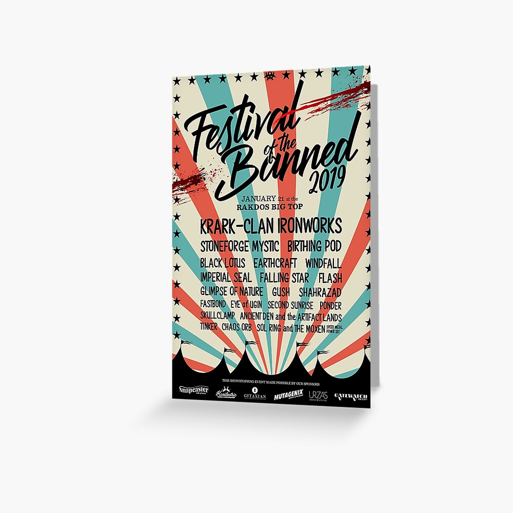 Festival Of The Banned 2019 Dark Theme Greeting Card By