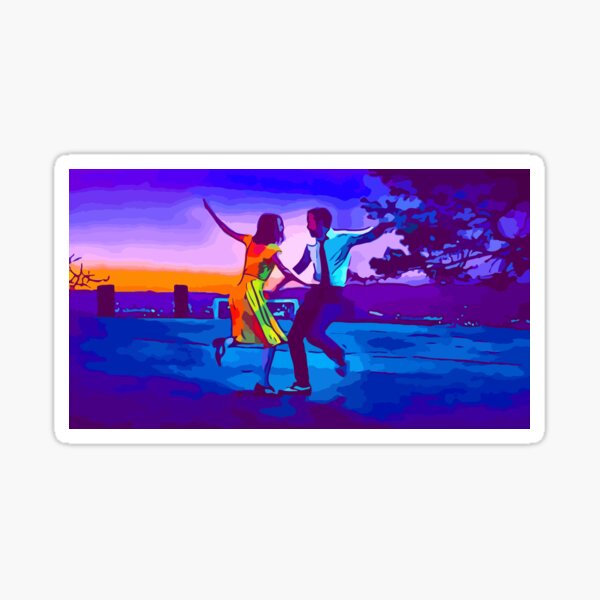 Mia and Sebastian's Lovely Night Sticker