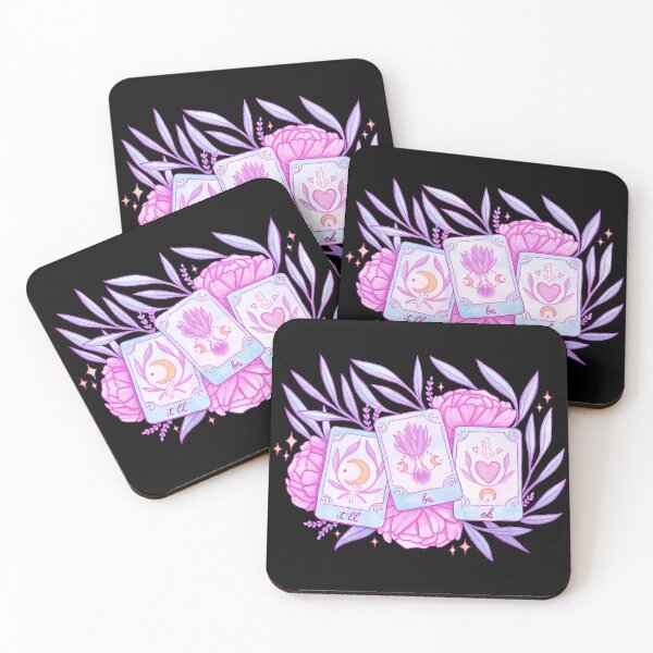 Your Future Will Be Bright // Black | Nikury Coasters (Set of 4)