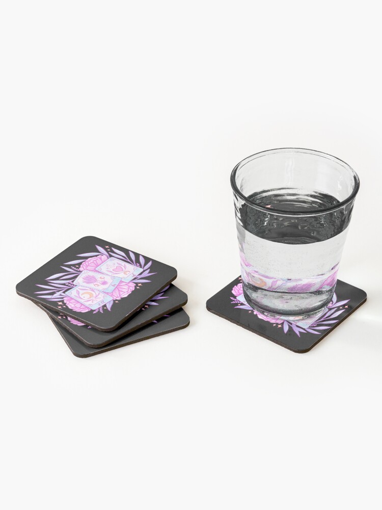 Alternate view of Your Future Will Be Bright // Black Coasters (Set of 4)