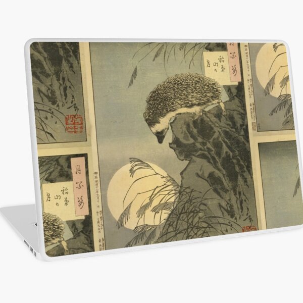 Hedgehog Warrior Princess Peering At Moon Laptop Skin