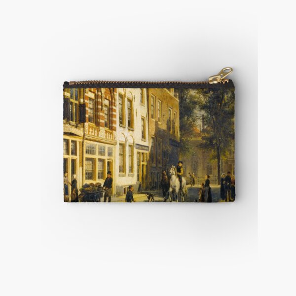 Item preview, Figures in the Sunlit Streets of a Dutch Town-Cornelis Springer designed and sold by LexBauer.