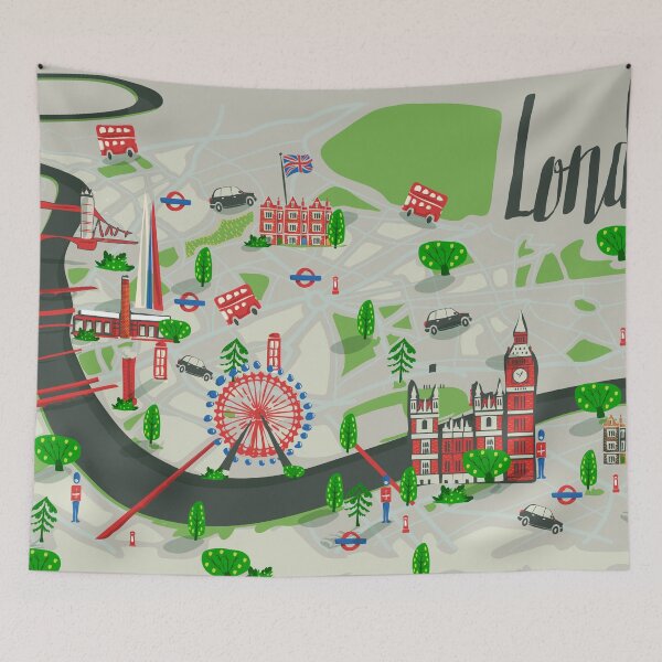 Item preview, London City Map ILLUSTRATION designed and sold by ufuksezgen.