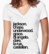 Percy Jackson And the Olympians characters Women's Fitted V-Neck T-Shirt