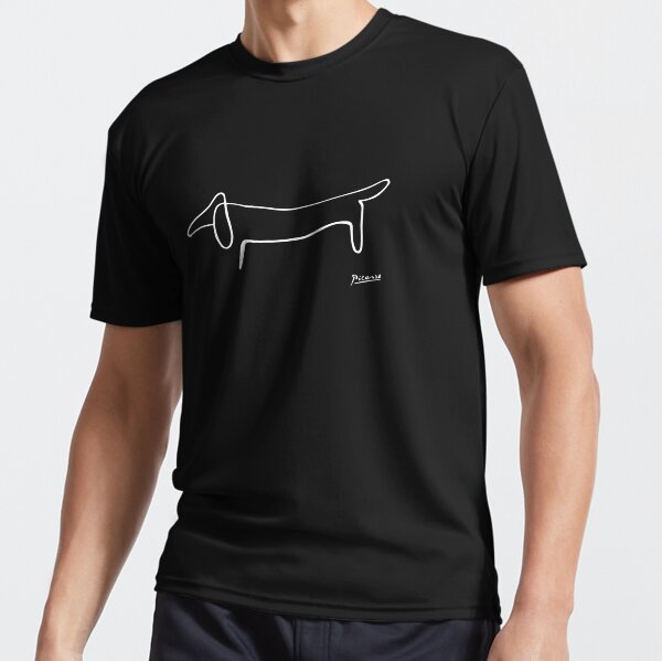 Pablo Picasso, Dachshund Dog, Lump Artwork, Animals Line Sketch, Prints, Posters, Bags, Tshirts, Men, Women, Kids Active T-Shirt