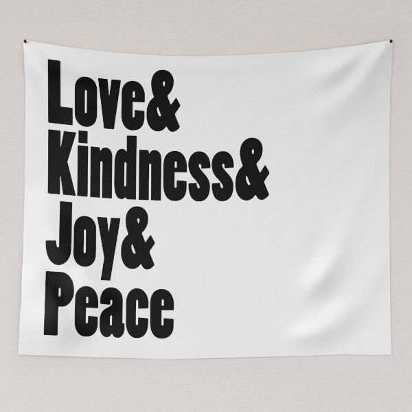 Item preview, Love Kindness Joy Peace |  Black designed and sold by wordznart.