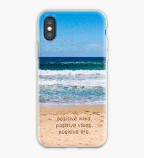 Vinilo o funda para iPhone Mente positiva. Vibras positivas. Vida positiva.