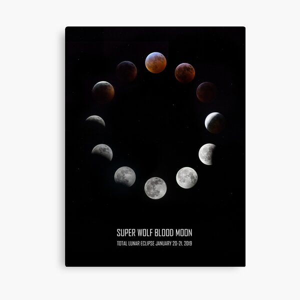 Lunar Eclipse Composite Canvas Print