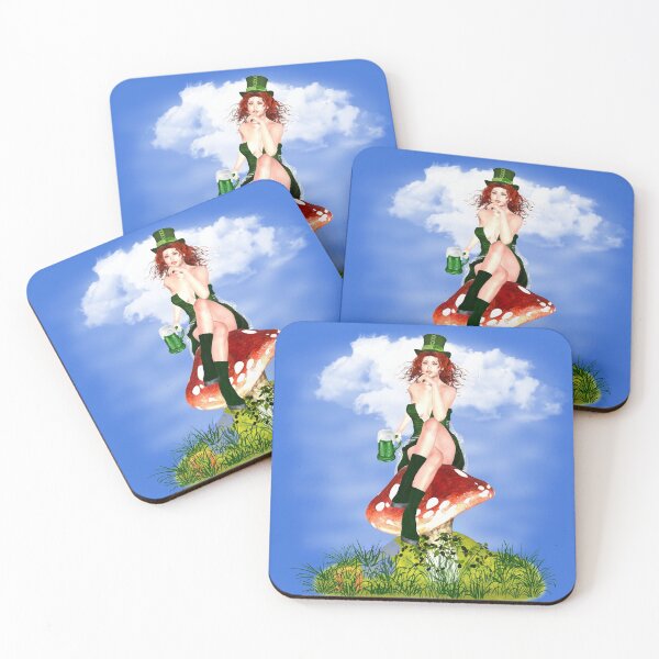 St. Patrick´s Day Design Red Pat Untersetzer (4er Set)
