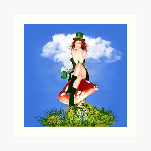 St. Patrick´s Day Design Red Pat Kunstdruck