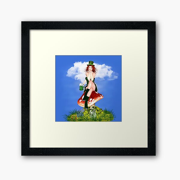 St. Patrick´s Day Design Red Pat Gerahmter Kunstdruck