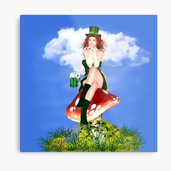 St. Patrick´s Day Design Red Pat Metallbild