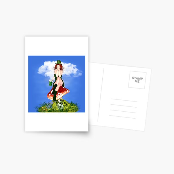 St. Patrick´s Day Design Red Pat Postkarte