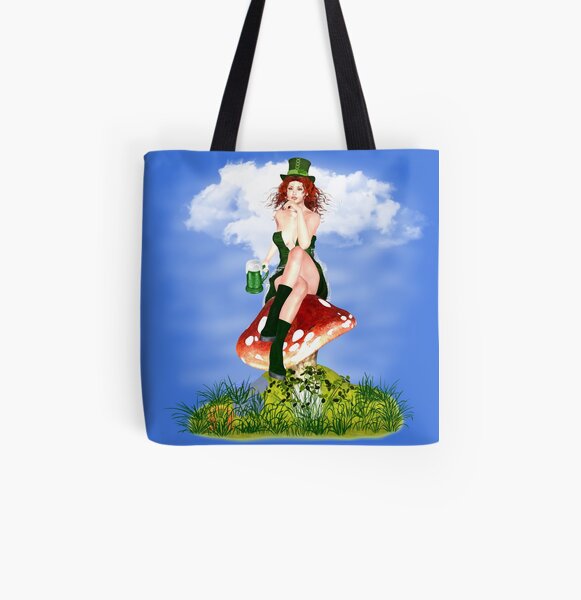 St. Patrick´s Day Design Red Pat Allover-Print Tote Bag