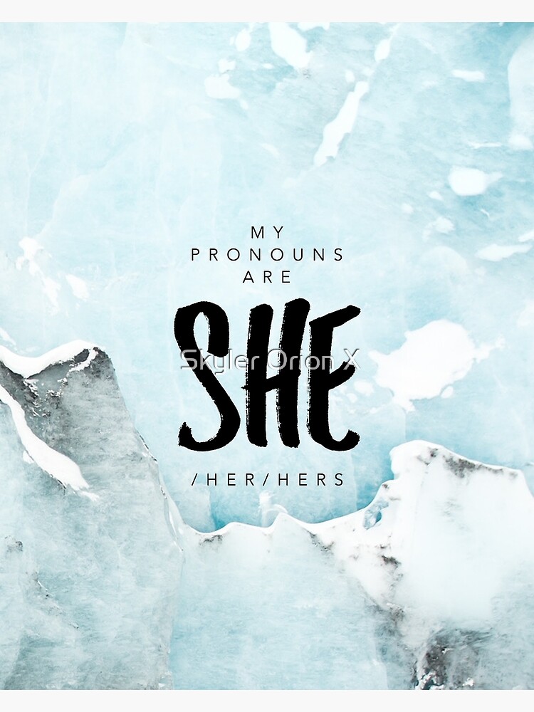 My Pronouns Are She Her Hers V3 Poster By Fc13empire Redbubble 2336