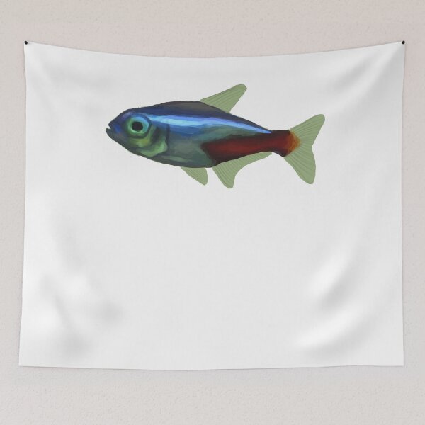 Item preview, Neon Tetra - Neon Tetra Painting - Neon Tetra Shirt - Marine Biologist Gift - Fish Painting designed and sold by Galvanized.