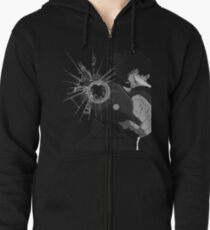 Cooler Spike Spiegel Crash Hoodie mit Reißverschluss
