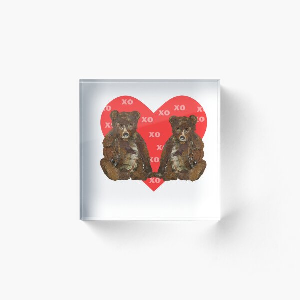 Teddy Bear Valentine Acrylic Block