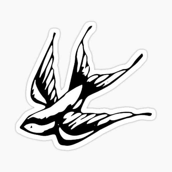 Swallow Tattoo Shawn Mendes Sticker