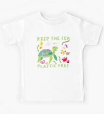 Halten Sie das Meer frei! Kinder T-Shirt