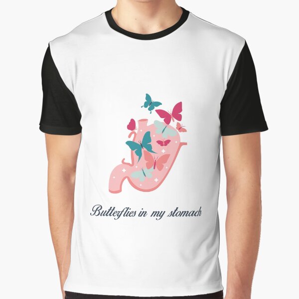 "Butterflies in my stomach" Tshirt for Sale by GraphicAly Redbubble butterfly graphic t