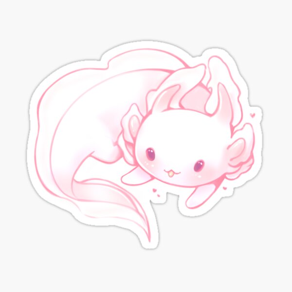 Axolotl Sticker By Ghostly Fail Redbubble