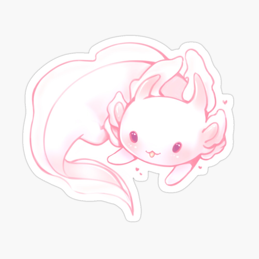 Axolotl Metal Print By Ghostly Fail Redbubble