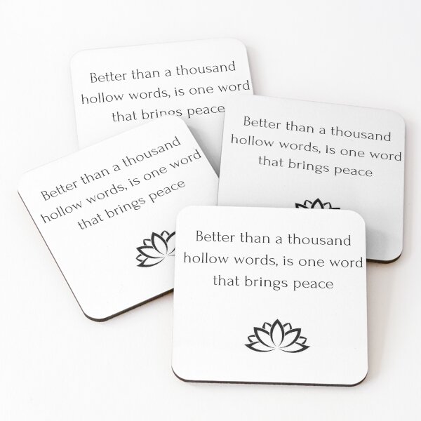 Item preview, Buddhist Quote: Better than a thousand hollow words, is one word that brings peace designed and sold by Inspirationmotivation.