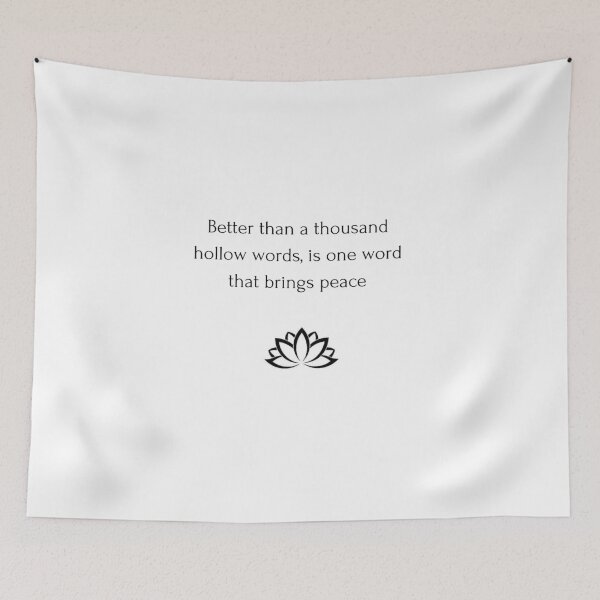 Item preview, Buddhist Quote: Better than a thousand hollow words, is one word that brings peace designed and sold by Inspirationmotivation.