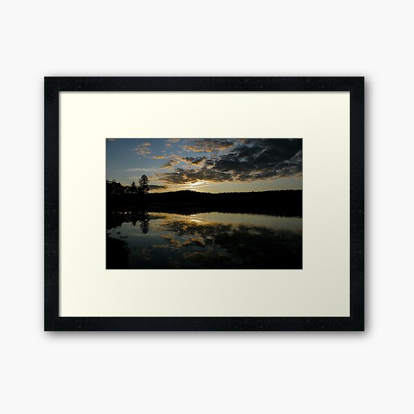 Sunset at Gorham Pond Framed Art Print