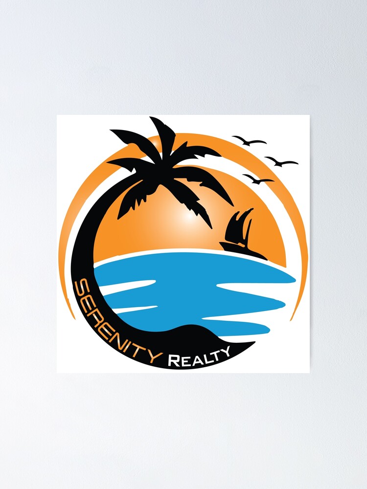 "Serenity Realty Logo " Poster for Sale by AthenaContent Redbubble
