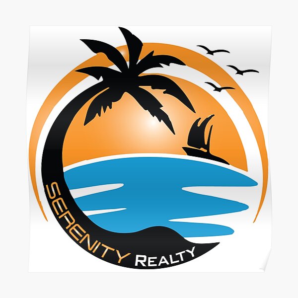 "Serenity Realty Logo " Poster for Sale by AthenaContent Redbubble