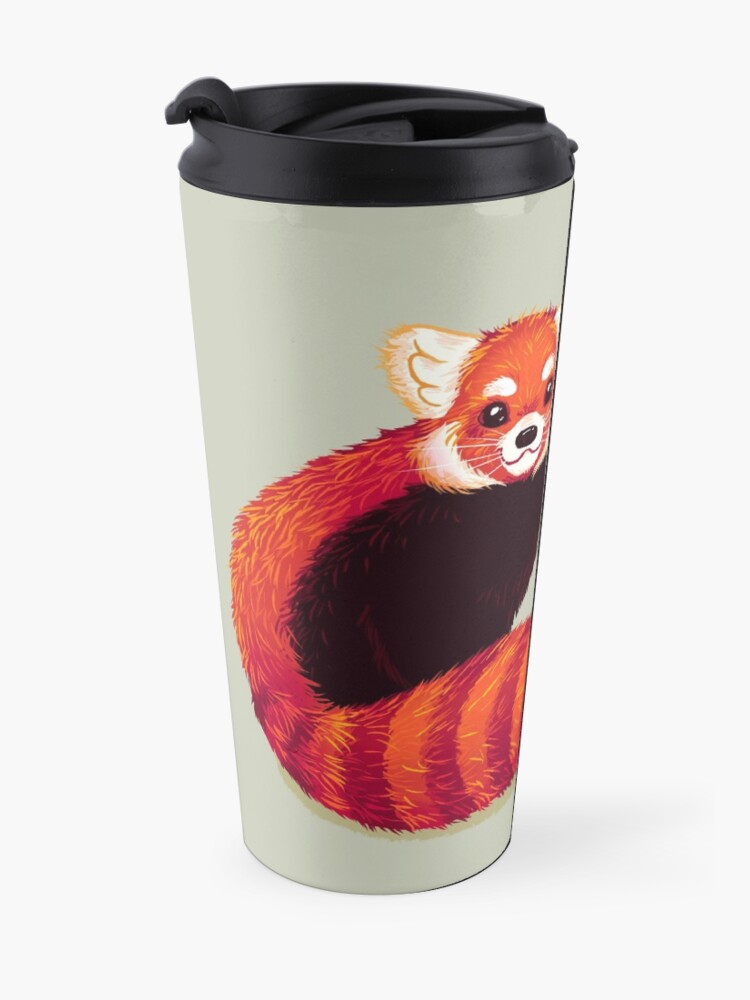 Alternate view of "You are both STRONG and SMART enough" Red Panda Travel Mug
