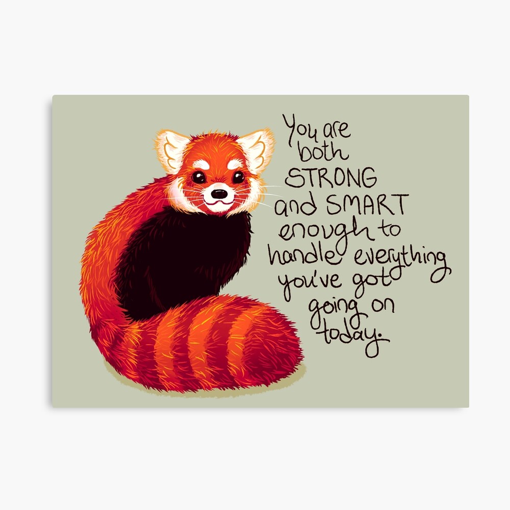 You both STRONG and SMART enough" Red Panda" Poster for Sale by thelatestkate Redbubble
