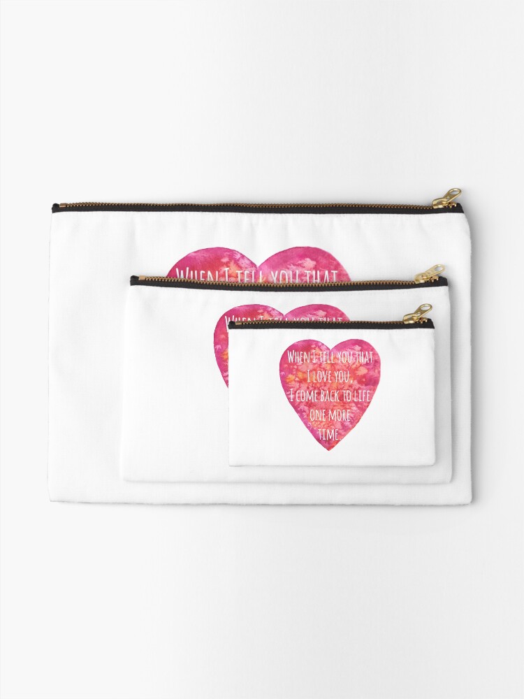 Alternate view of Valentine's day Love quote - Back to Life! Zipper Pouch