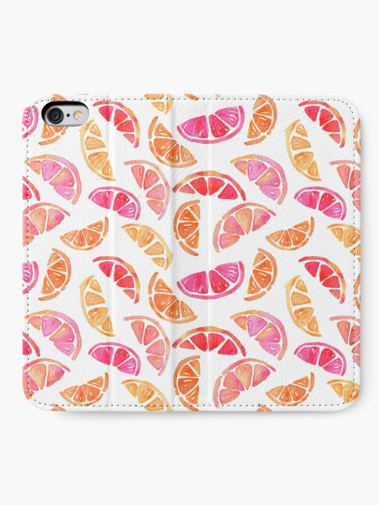 Alternate view of Hand Painted Watercolor Pattern - Citrus Slices iPhone Wallet