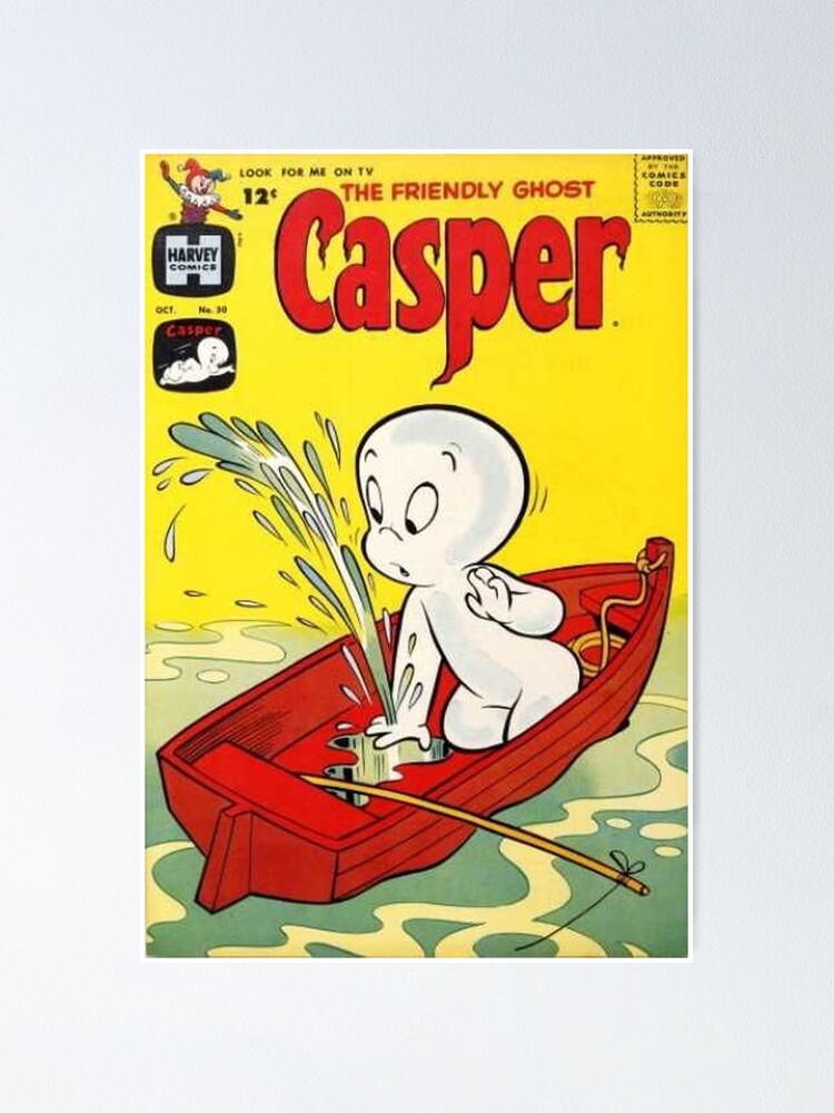 Casper The Friendly Ghost Poster By Blurclothinguk Redbubble