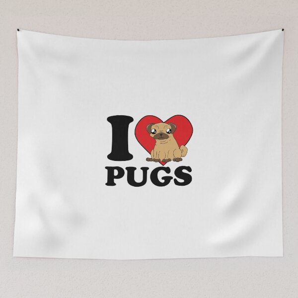 Item preview, I LOVE PUGS designed and sold by LuminOrb.