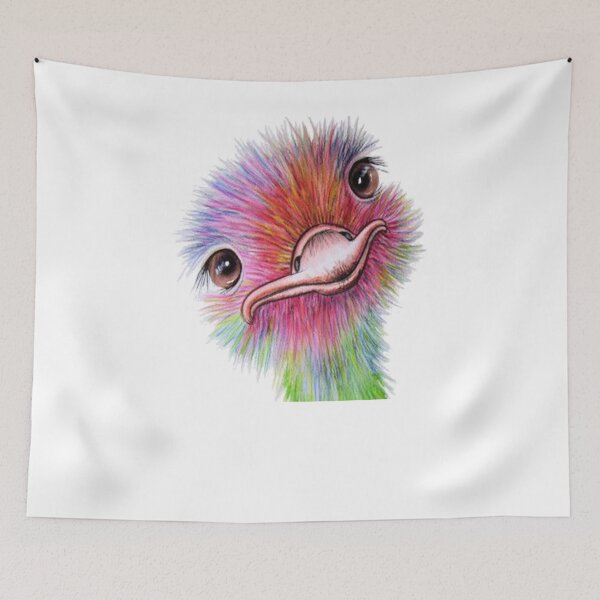 Item preview, Ostrich - Ostrich Painting - Ostrich Drawing - Bird Lover - Gift For Bird Lovers - Ostrich Shirt - Bird Shirt - Bird Painting designed and sold by Galvanized.