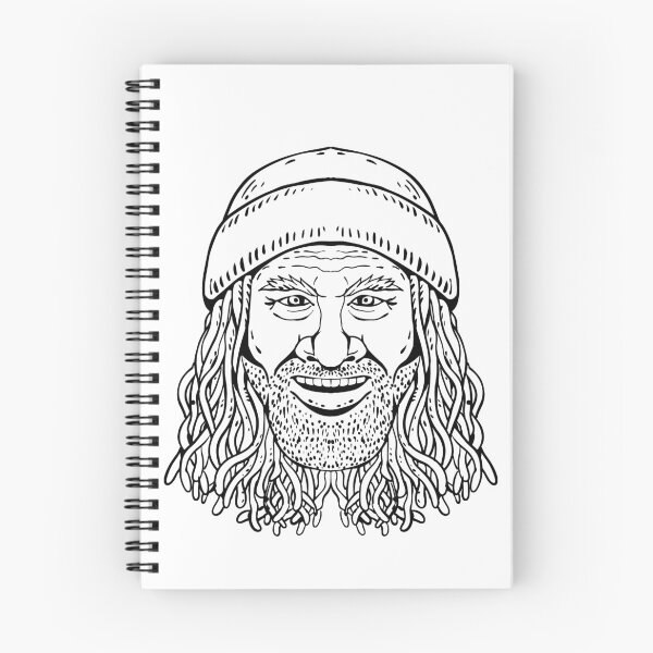 Item preview, Rastafarian Dude Head Front Drawing Black and White designed and sold by patrimonio.
