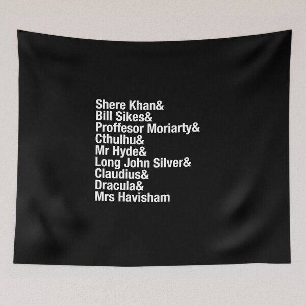 Item preview, Literatures Greatest Villains from the past, Bookworm typography list designed and sold by azule1.